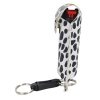 Pepper Shot 1/2 oz fashion leatherette holster and Quick Release Key Chain cheetah black/white