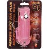 Pepper Shot 1/2 oz w/Pink Leatherette Holster & Quick Key Release Key Chain