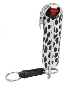Wildfire 1/2 oz fashion leatherette holster and Quick Release Key Chain cheetah black/white