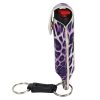 Wildfire 1/2 oz fashion leatherette holster and Quick Release Key Chain leopard black/purple