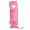 Wildfire 1/2 oz leatherette holster and Quick Release Key Chain pink