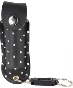 Wildfire 1/2 ounce with rhinestone leatherette holster black