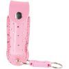 Wildfire 1/2 ounce with rhinestone leatherette holster pink